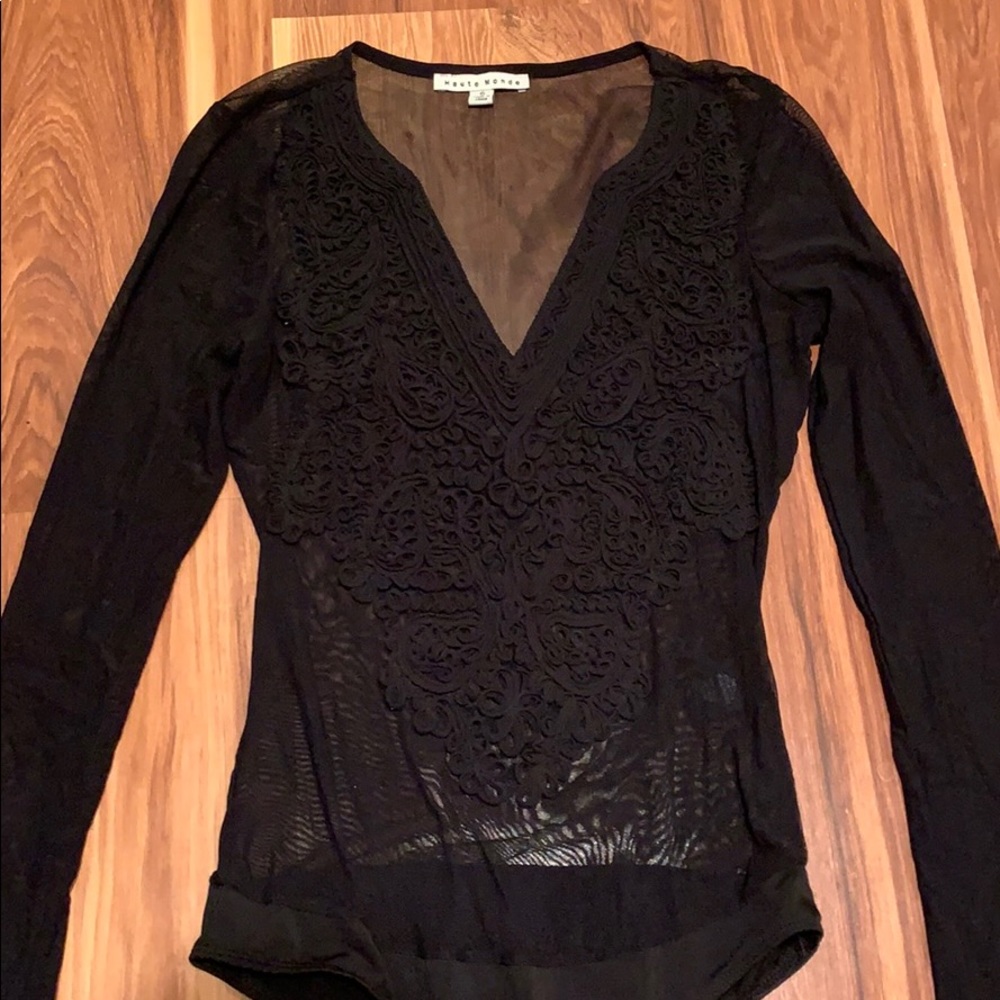 Black sheer bodysuit - Picture 2 of 3